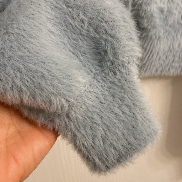 NWOT Aritzia Sunday Best Carmen Cardigan Knit Yarn Super Soft BLUE Size Small - Picture 6 of 17